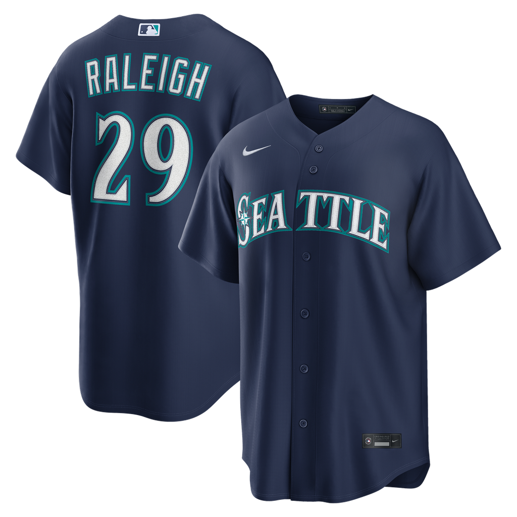 Cal Raleigh Seattle Mariners Nike Road Replica Jersey - Navy