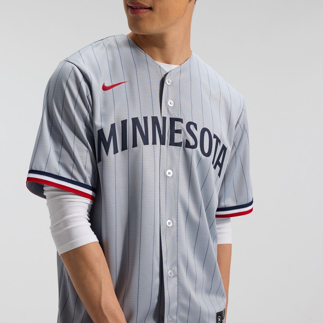 Minnesota Twins Nike Road Replica Team Jersey - Gray