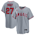 Mike Trout Los Angeles Angels Nike Road Replica Jersey - Gray