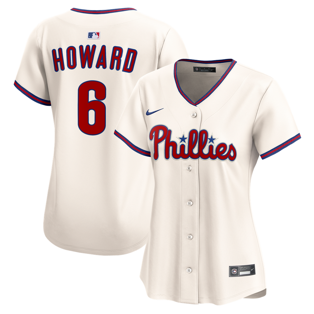 Ryan Howard Philadelphia Phillies Nike Women's Alternate 2 Limited Jersey – Cream