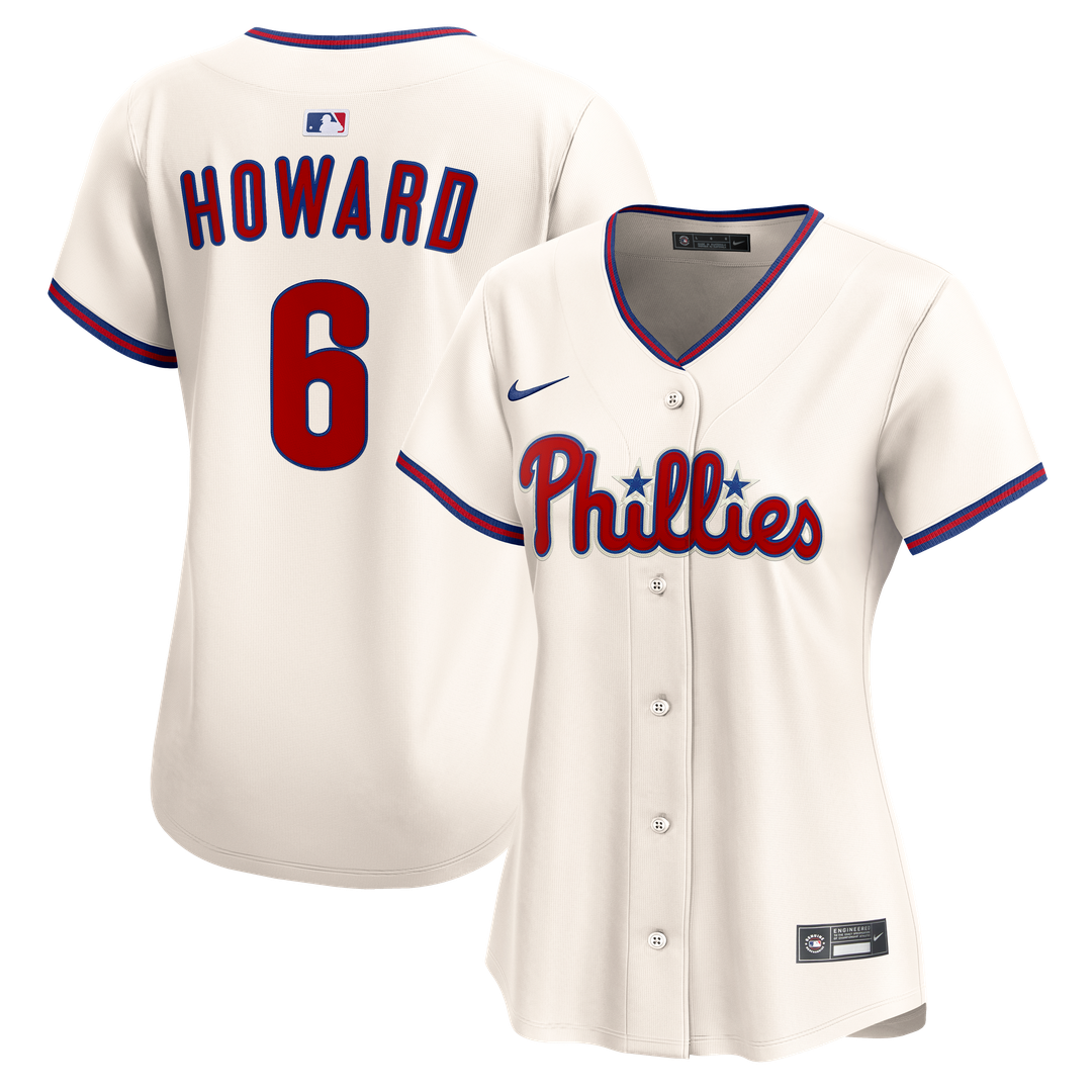 Ryan Howard Philadelphia Phillies Nike Women's Alternate 2 Limited Jersey – Cream