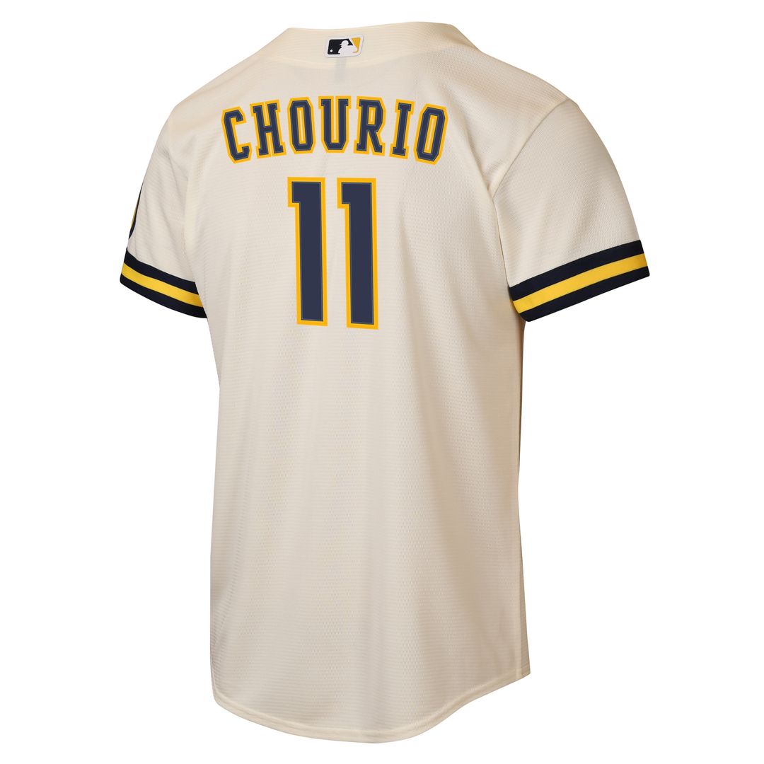 Jackson Chourio Milwaukee Brewers Nike Youth Home Stadium Jersey - Cream