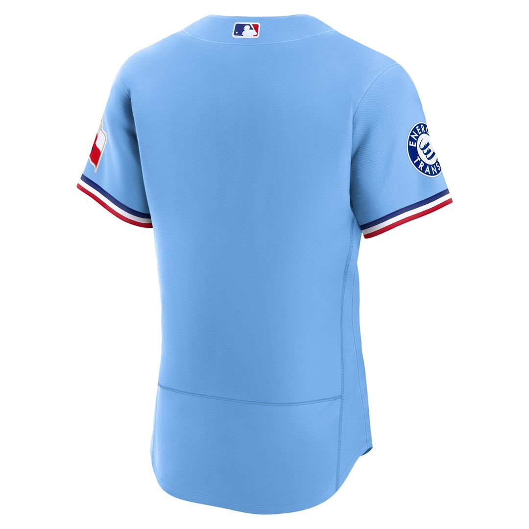 Texas Rangers Nike Home Sponsor Patch Authentic Jersey - White