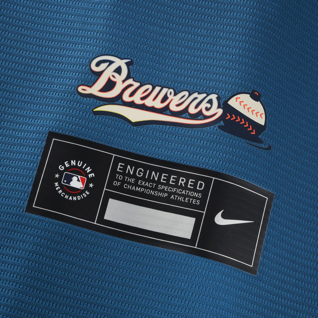Jackson Chourio Milwaukee Brewers Nike 2026 City Connect Stadium Jersey - Mineral Blue