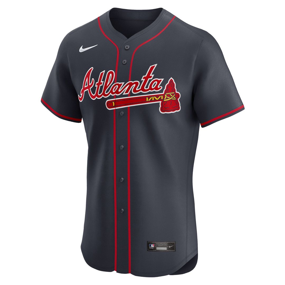 Ronald Acuña Jr. Atlanta Braves Nike Alternate Elite Jersey - Navy