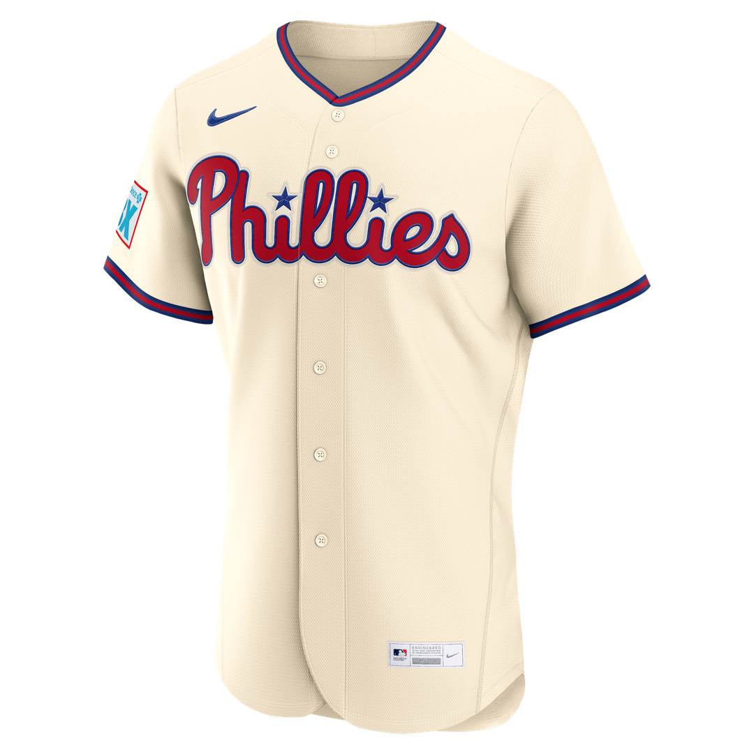 Bryce Harper Philadelphia Phillies Nike Alternate Authentic Sponsor Patch Jersey - Cream
