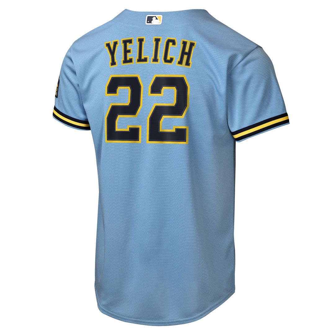 Christian Yelich Milwaukee Brewers Nike Youth Road Stadium Jersey - Powder Blue