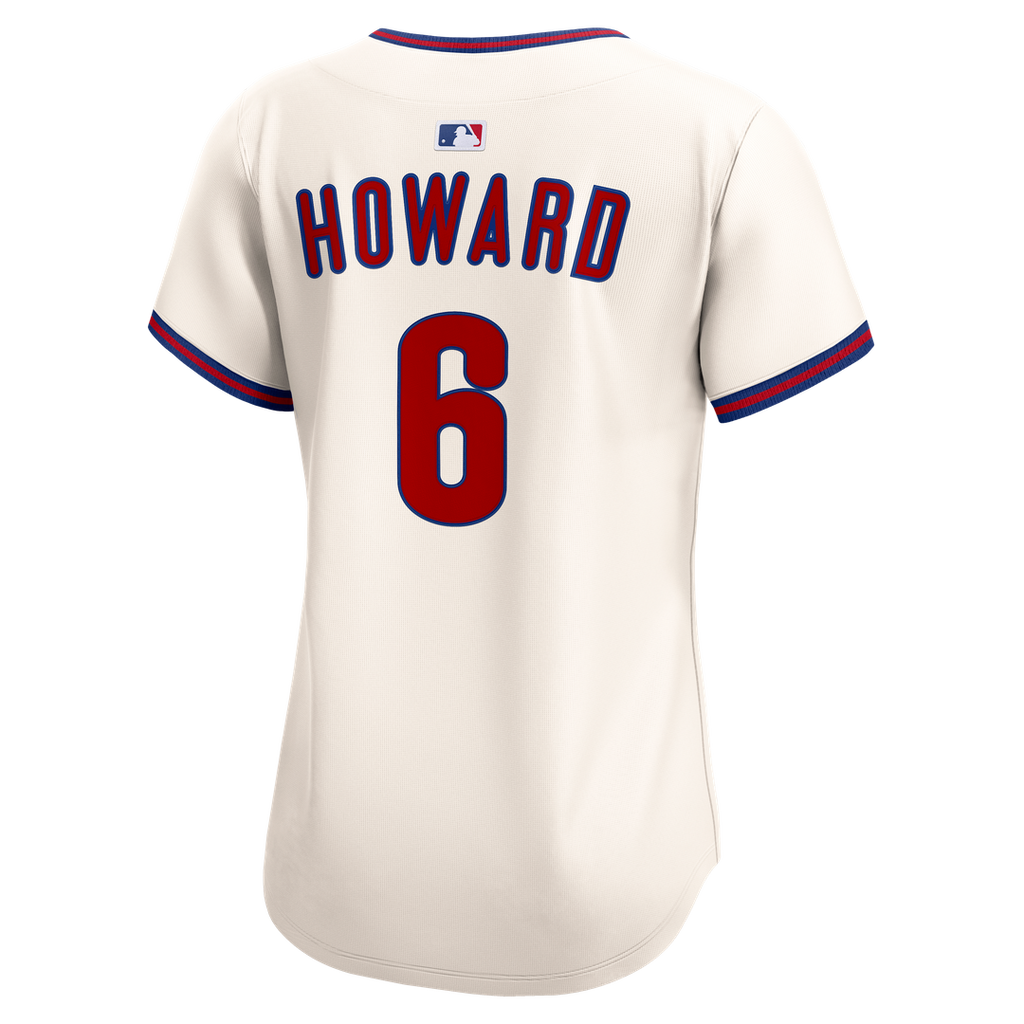 Ryan Howard Philadelphia Phillies Nike Women's Alternate 2 Limited Jersey – Cream
