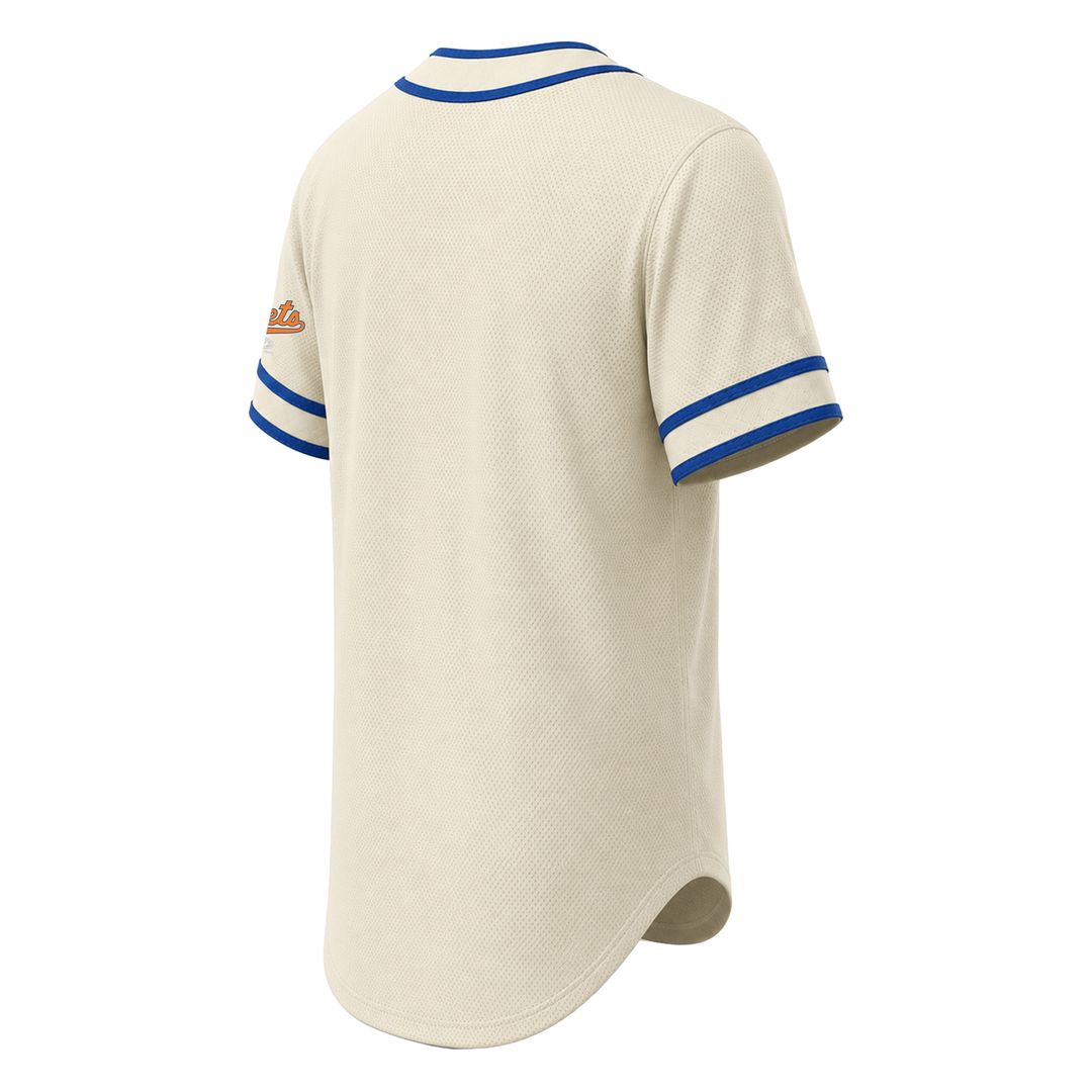 New York Mets Stitches Throwback Fashion Jersey - Natural