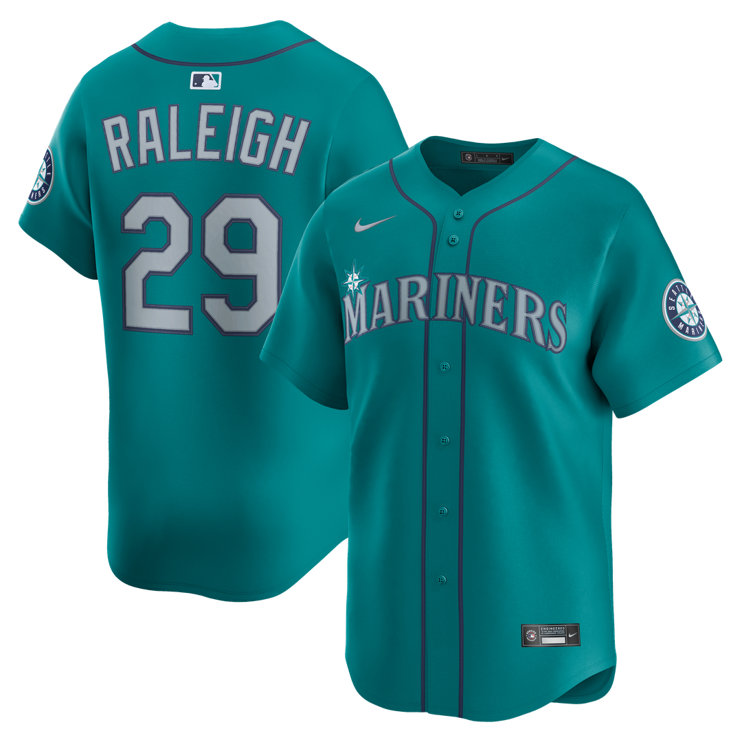 Cal Raleigh Seattle Mariners Nike Alternate Limited Jersey - Teal