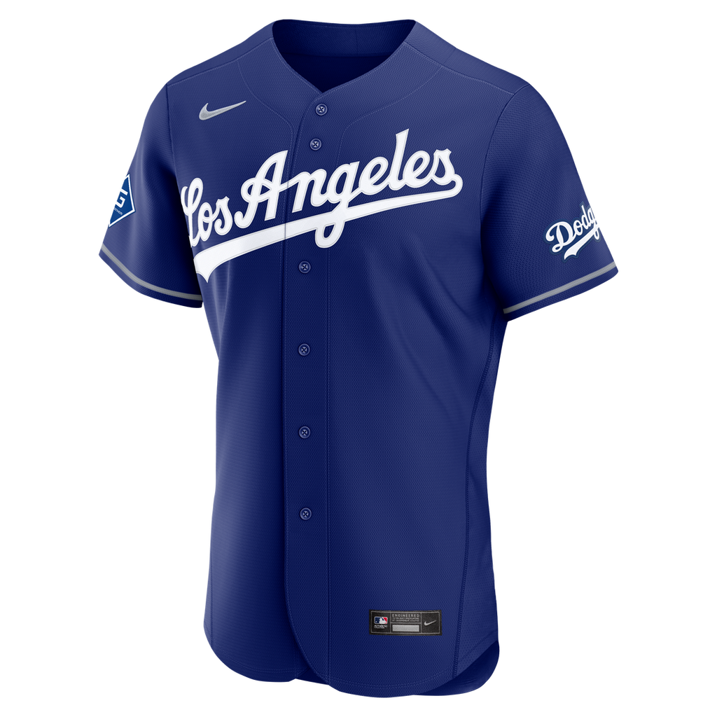 Los Angeles Dodgers Nike Alternate Authentic Jersey with Sponsor Patch - Royal