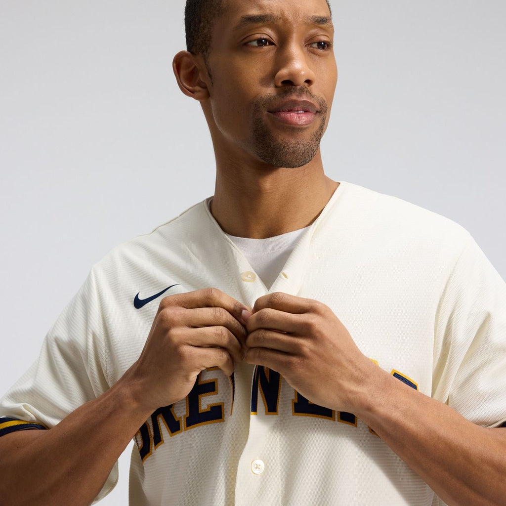 Milwaukee Brewers Nike Home Replica Team Jersey - Cream