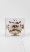 Player-signed baseball in acrylic case
