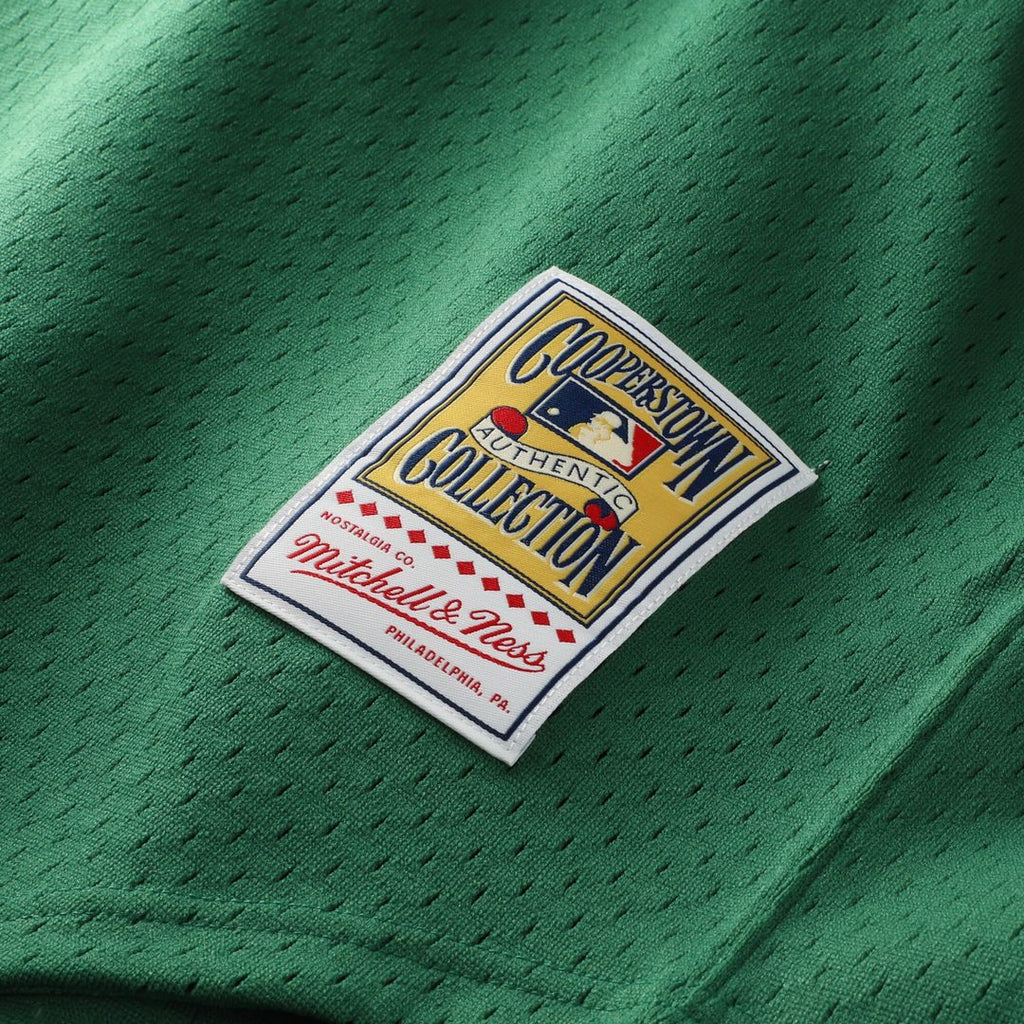 Rickey Henderson Athletics Mitchell & Ness Youth Cooperstown Collection Mesh Batting Practice Jersey - Green