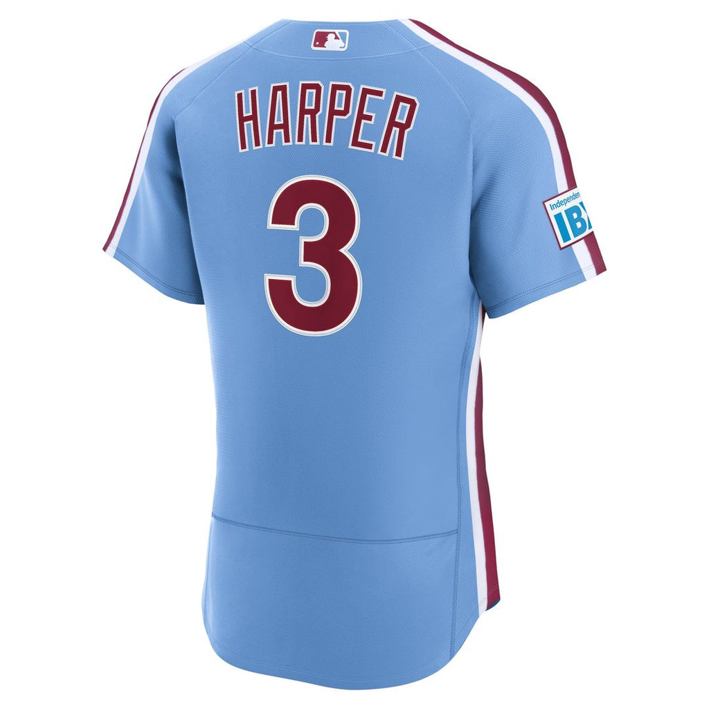 Bryce Harper Philadelphia Phillies Nike Alternate Authentic Sponsor Patch Jersey - Cream