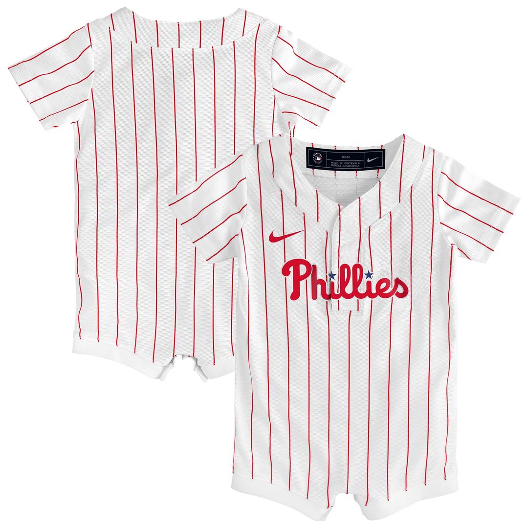 Philadelphia Phillies Nike Newborn Home Replica Romper Jersey - White
