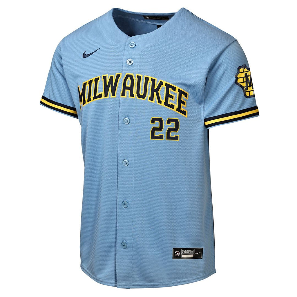 Christian Yelich Milwaukee Brewers Nike Youth Home Stadium Jersey - Cream