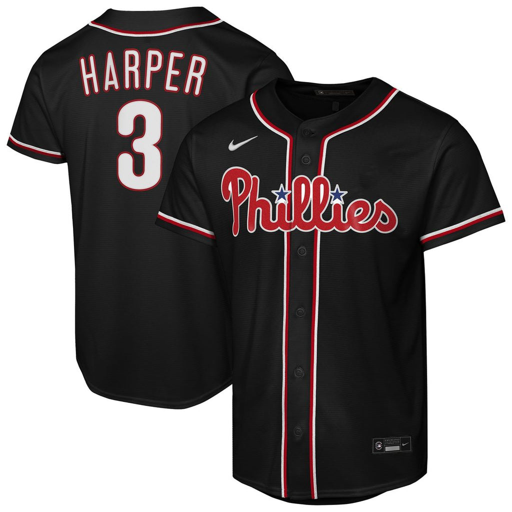 Bryce Harper Philadelphia Phillies Nike Youth Fashion Replica Player Jersey - Black