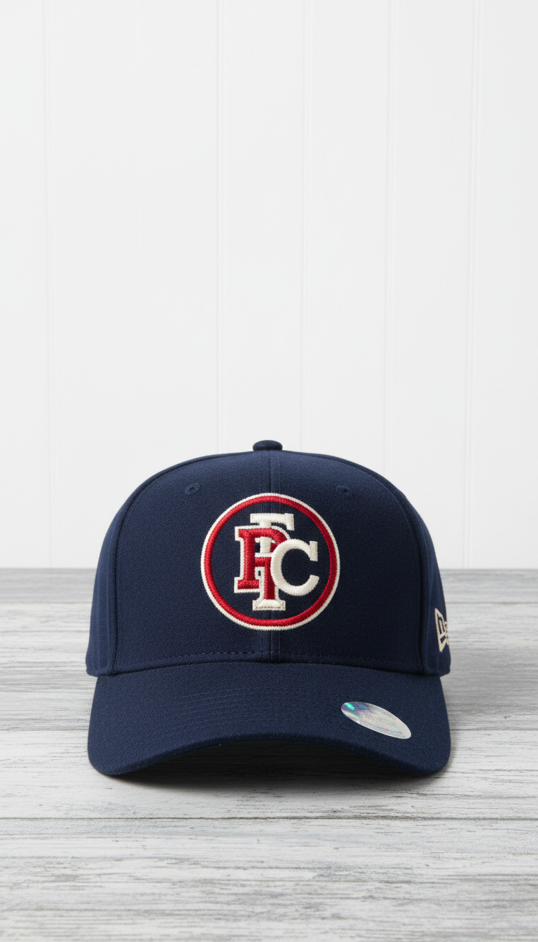 Vintage wool cap with embroidered logo