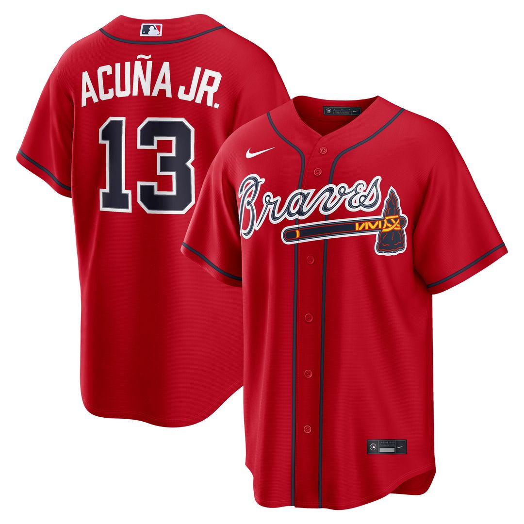 Ronald Acuña Jr. Atlanta Braves Nike Alternate 2 Replica Jersey - Red
