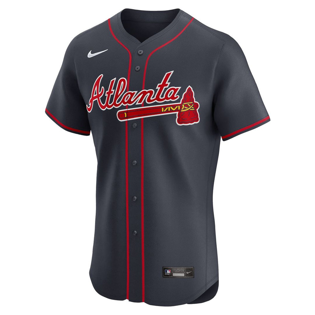 Ronald Acuña Jr. Atlanta Braves Nike Alternate Elite Jersey - Navy