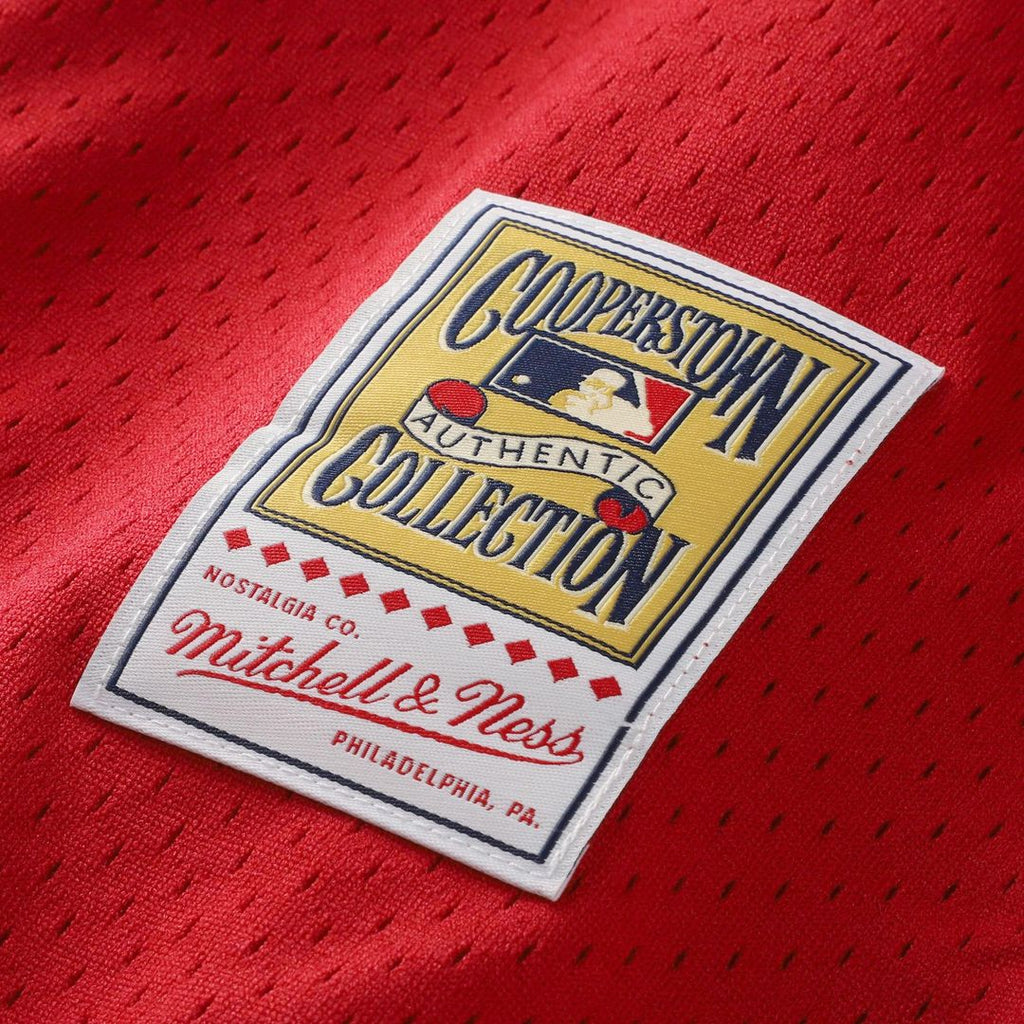 Barry Larkin Cincinnati Reds Mitchell & Ness Throwback Cooperstown Mesh Batting Practice Jersey - Red