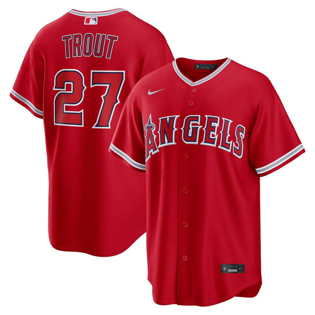 Mike Trout Los Angeles Angels Nike Alternate Replica Jersey - Red
